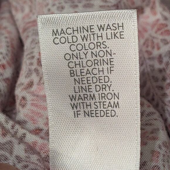 J.Jill Casual Dress Pants Pink Red Paisley Floral Tropical Pockets - Size LT - Picture 9 of 9